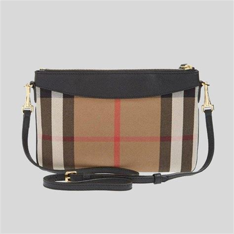 burberry house check derby leather peyton|BURBERRY House Check Derby Peyton Crossbody Clutch Bag .